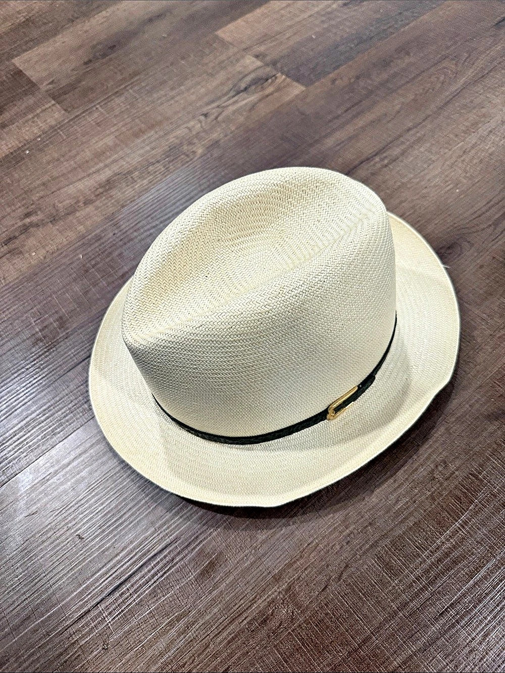 Vintage pre 1995 Dobbs Genuine Shantung Panama fedora straw Hat
